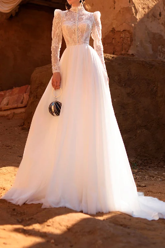 A-line dress – Dress that is fitted at the top and gradually flares out, creating an A-shape silhouette.A-line dress – Dress that is fitted at the top and gradually flares out, creating an A-shape silhouette.A line Muslim High Neck Lace Long Sleeves Vintage Wedding Dress QW0934 A-line dress – Dress that is fitted at the top and gradually flares out, creating an A-shape silhouette.A-line dress – Dress that is fitted at the top and gradually flares out, creating an A-shape silhouette.A line Muslim High Neck Lace Long Sleeves Vintage Wedding Dress QW0934