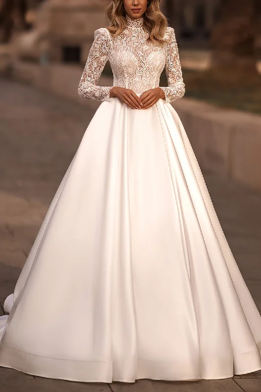 Belted dress – Dress with a belt or waist tie, offering definition and shaping at the waist.Belted dress – Dress with a belt or waist tie, offering definition and shaping at the waist.A Line Muslim High Neck Lace Long Sleeves Rustic Wedding Dress with Pockets QW0841 Belted dress – Dress with a belt or waist tie, offering definition and shaping at the waist.Belted dress – Dress with a belt or waist tie, offering definition and shaping at the waist.A Line Muslim High Neck Lace Long Sleeves Rustic Wedding Dress with Pockets QW0841