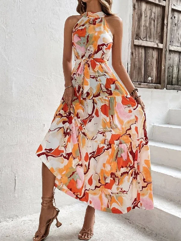 Halterneck dress – Dress with straps that tie around the neck, leaving the shoulders and back exposed.Halterneck dress – Dress with straps that tie around the neck, leaving the shoulders and back exposed.BOHO PRINT SLEEVELESS DRESS WITH LARGE RUFFLES_CWDMD1808 Halterneck dress – Dress with straps that tie around the neck, leaving the shoulders and back exposed.Halterneck dress – Dress with straps that tie around the neck, leaving the shoulders and back exposed.BOHO PRINT SLEEVELESS DRESS WITH LARGE RUFFLES_CWDMD1808