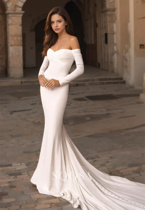 Tulle dress – Dress made with soft, voluminous tulle fabric, often worn for formal occasions or as part of a bridal outfit.Tulle dress – Dress made with soft, voluminous tulle fabric, often worn for formal occasions or as part of a bridal outfit.Simple Long Sleeves Sweetheart Mermaid Wedding Dress Pleated Satin with Train Bridal Dress Tulle dress – Dress made with soft, voluminous tulle fabric, often worn for formal occasions or as part of a bridal outfit.Tulle dress – Dress made with soft, voluminous tulle fabric, often worn for formal occasions or as part of a bridal outfit.Simple Long Sleeves Sweetheart Mermaid Wedding Dress Pleated Satin with Train Bridal Dress