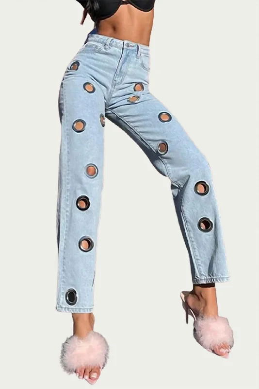 Cropped trousers – Trousers that are shortened to a length above the ankle.Cropped trousers – Trousers that are shortened to a length above the ankle.Cropped trousers – Trousers that are shortened to a length above the ankle.High-Rise Straight Leg Grommet Jeans In Light Blue Cropped trousers – Trousers that are shortened to a length above the ankle.Cropped trousers – Trousers that are shortened to a length above the ankle.Cropped trousers – Trousers that are shortened to a length above the ankle.High-Rise Straight Leg Grommet Jeans In Light Blue