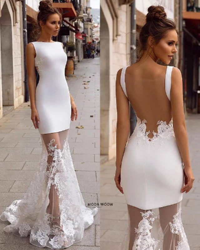 Sheath dress – Form-fitting dress that hugs the body and typically hits just above or at the knee.Sheath dress – Form-fitting dress that hugs the body and typically hits just above or at the knee.Unique Bateau Lace Appliques Romantic Mermaid Wedding Dress Bridal Gown QW0905 Sheath dress – Form-fitting dress that hugs the body and typically hits just above or at the knee.Sheath dress – Form-fitting dress that hugs the body and typically hits just above or at the knee.Unique Bateau Lace Appliques Romantic Mermaid Wedding Dress Bridal Gown QW0905