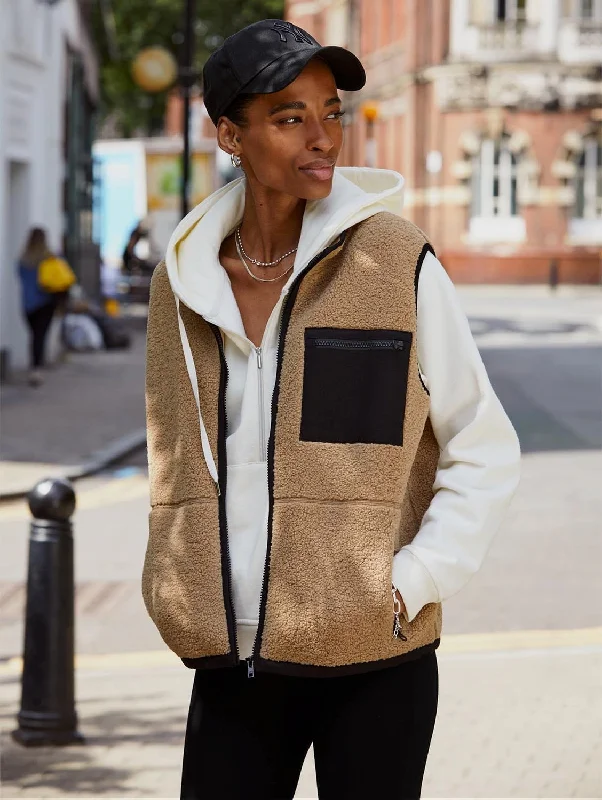 women's waistcoats that are suitable for all body typeswomen's waistcoats that are suitable for all body typeswomen's waistcoats that are suitable for all body typesElif Recycled Fleece Gilet | Tan