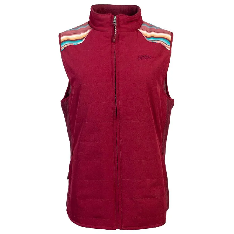 women's short waistcoatswomen's short waistcoatswomen's short waistcoats"Hooey Ladies Packable Vest" Burgundy w/Stripe Detailing women's short waistcoatswomen's short waistcoatswomen's short waistcoats"Hooey Ladies Packable Vest" Burgundy w/Stripe Detailing