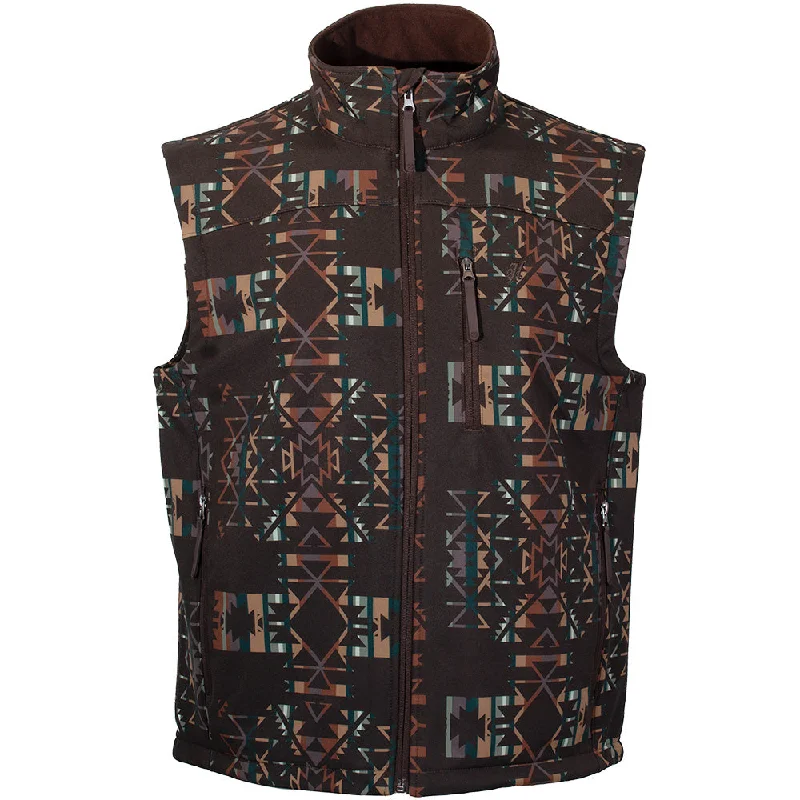 women's waistcoats that are must-haves for the fall and winter seasons.women's waistcoats that are must-haves for the fall and winter seasons.women's waistcoats that are must-haves for the fall and winter seasons."Hooey Softshell Vest" Brown/Aztec