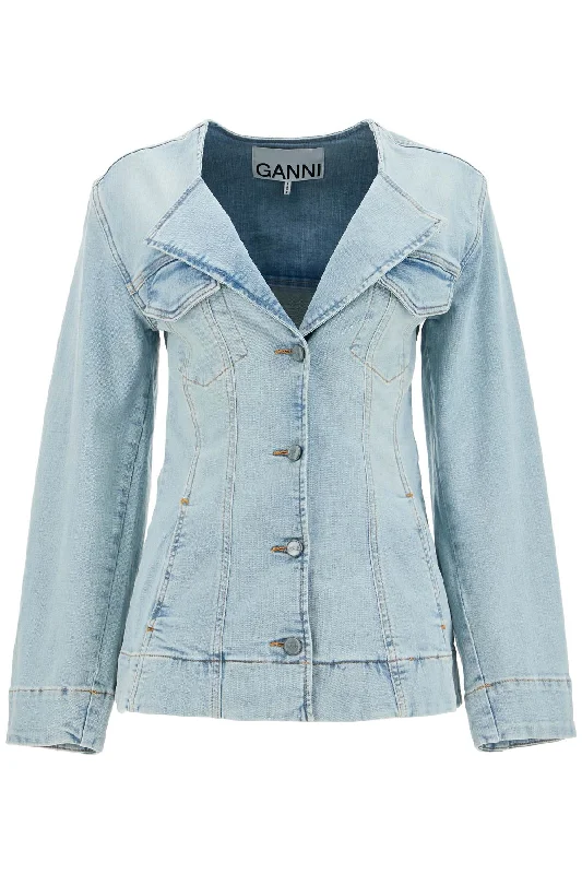 women's blazers that are breathablewomen's blazers that are breathablewomen's blazers that are breathableGANNI slim fit denim stretch blazer for a