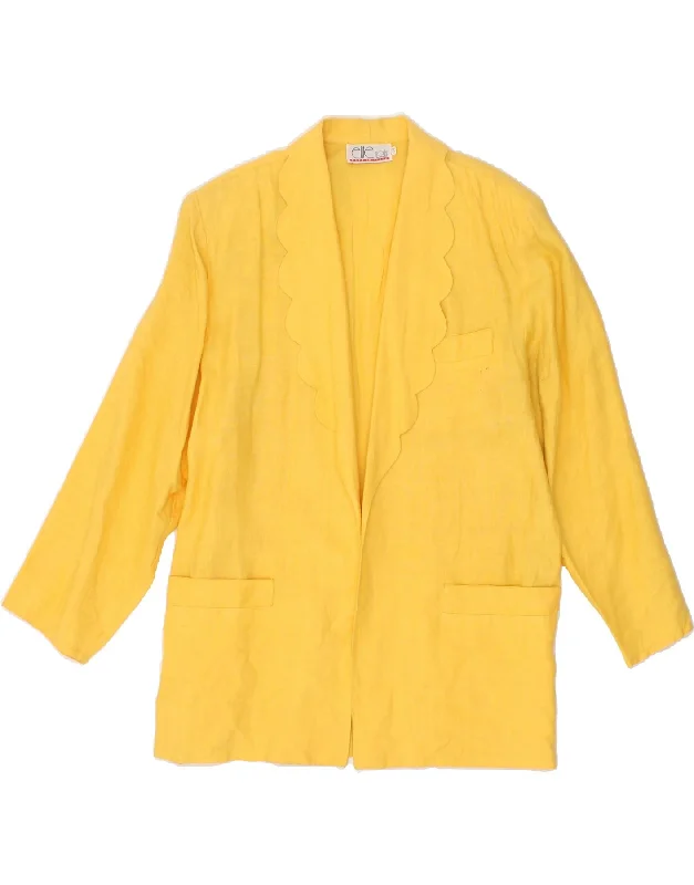 women's blazerswomen's blazerswomen's blazersVINTAGE Womens Longline 3/4 Sleeve Blazer Jacket IT 44 Medium Yellow Linen women's blazerswomen's blazerswomen's blazersVINTAGE Womens Longline 3/4 Sleeve Blazer Jacket IT 44 Medium Yellow Linen