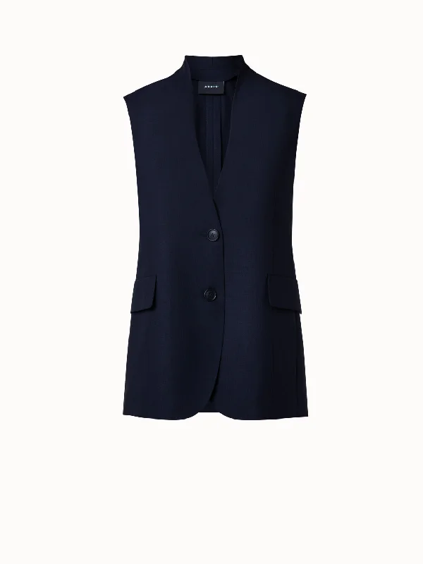women's waistcoats made of cotton blendwomen's waistcoats made of cotton blendwomen's waistcoats made of cotton blendWool Long Gilet