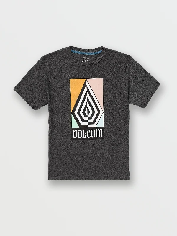 Cotton blend – Mix of cotton and synthetic fabrics for softness and durabilityCotton blend – Mix of cotton and synthetic fabrics for softness and durabilityLittle Boys Divisionz Short Sleeve Tee - Dark Black Heather
