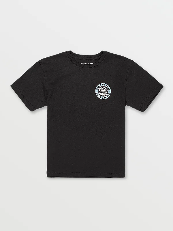 Knit – Soft and stretchy fabric with a knitted textureKnit – Soft and stretchy fabric with a knitted textureLittle Boys Established 1991 Short Sleeve Tee - Black Knit – Soft and stretchy fabric with a knitted textureKnit – Soft and stretchy fabric with a knitted textureLittle Boys Established 1991 Short Sleeve Tee - Black