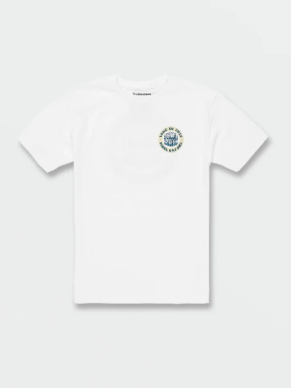 Knit – Soft and stretchy fabric with a knitted textureKnit – Soft and stretchy fabric with a knitted textureBig Boys Established 1991 Short Sleeve Tee - White Knit – Soft and stretchy fabric with a knitted textureKnit – Soft and stretchy fabric with a knitted textureBig Boys Established 1991 Short Sleeve Tee - White