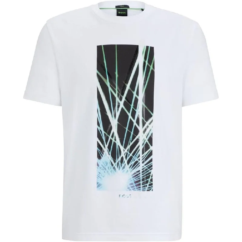 Fitted – Snug, form-fitting styleFitted – Snug, form-fitting styleHugo Boss Men Tee 6 T-Shirt Short Sleeve Crew Neck Graphic White Fitted – Snug, form-fitting styleFitted – Snug, form-fitting styleHugo Boss Men Tee 6 T-Shirt Short Sleeve Crew Neck Graphic White