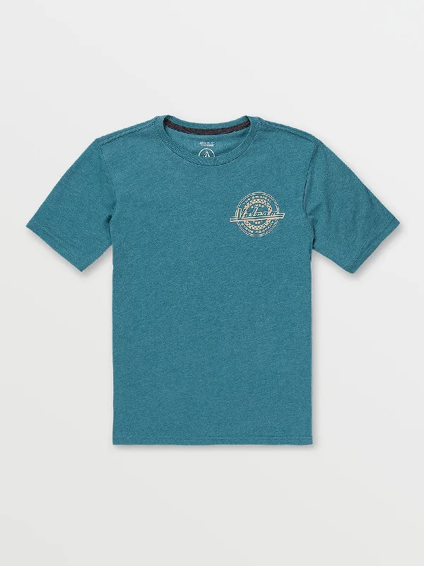 Crop – Shortened length, typically above the waistCrop – Shortened length, typically above the waistLittle Boys Initial Short Sleeve Tee - Carribean Heather