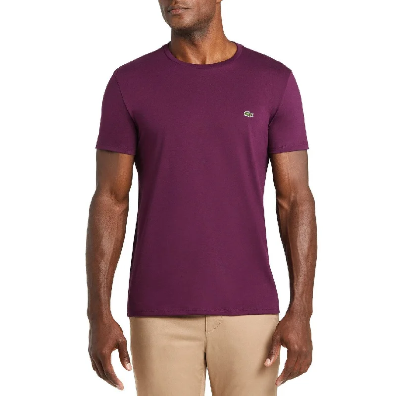 Boxy – Loose, straight cut with no shapingBoxy – Loose, straight cut with no shapingLacoste Men's standard Short Sleeve Pima Crewneck Tee Purple Size 8
