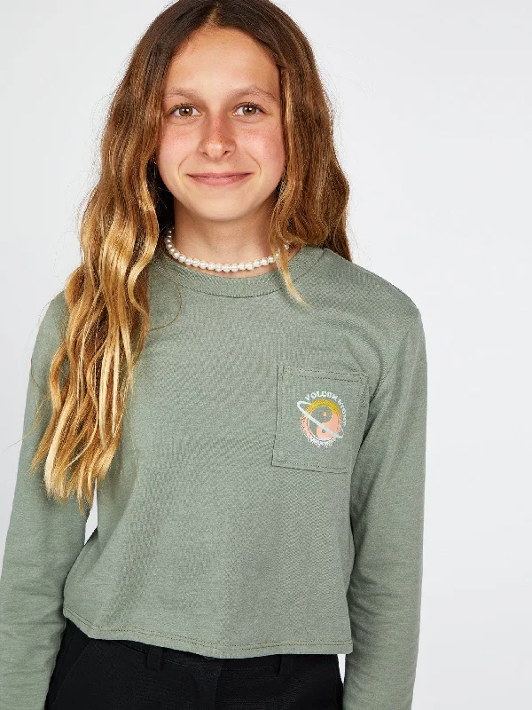 Pima cotton – Soft, high-quality cotton for a luxurious feelPima cotton – Soft, high-quality cotton for a luxurious feelGirls Pocket Dial Long Sleeve Tee - Light Army Pima cotton – Soft, high-quality cotton for a luxurious feelPima cotton – Soft, high-quality cotton for a luxurious feelGirls Pocket Dial Long Sleeve Tee - Light Army