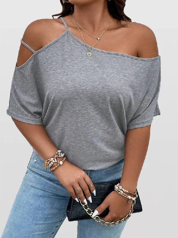 Crop – Shortened length, typically above the waistCrop – Shortened length, typically above the waistAsymmetrical Neck Batwing Sleeve Cut Out Tee Crop – Shortened length, typically above the waistCrop – Shortened length, typically above the waistAsymmetrical Neck Batwing Sleeve Cut Out Tee