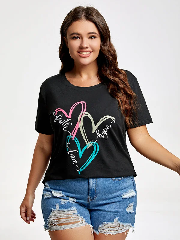 Plain/basic – Solid color, no graphics or designsPlain/basic – Solid color, no graphics or designsPlus Faith Hope Love Heart Graphic Tee Plain/basic – Solid color, no graphics or designsPlain/basic – Solid color, no graphics or designsPlus Faith Hope Love Heart Graphic Tee
