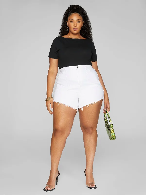 Knit – Soft and stretchy fabric with a knitted textureKnit – Soft and stretchy fabric with a knitted textureBrielle Bateau Neck Knit Tee Knit – Soft and stretchy fabric with a knitted textureKnit – Soft and stretchy fabric with a knitted textureBrielle Bateau Neck Knit Tee