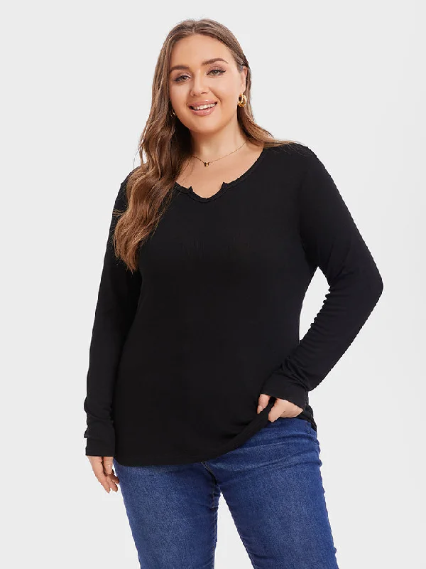 Cotton blend – Mix of cotton and synthetic fabrics for softness and durabilityCotton blend – Mix of cotton and synthetic fabrics for softness and durabilitySolid Notched Neck Tee Cotton blend – Mix of cotton and synthetic fabrics for softness and durabilityCotton blend – Mix of cotton and synthetic fabrics for softness and durabilitySolid Notched Neck Tee