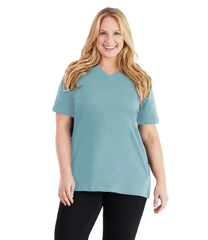 Crop – Shortened length, typically above the waistCrop – Shortened length, typically above the waistStretch Naturals V-Neck Tee Classic Colors Crop – Shortened length, typically above the waistCrop – Shortened length, typically above the waistStretch Naturals V-Neck Tee Classic Colors