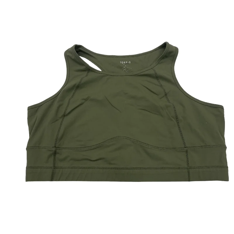 Compression tank sports bra – Combination of a tank top and sports bra, providing full coverage and support for the upper body.Compression tank sports bra – Combination of a tank top and sports bra, providing full coverage and support for the upper body.GREEN TORRID ATHLETIC BRA, Size 4 Compression tank sports bra – Combination of a tank top and sports bra, providing full coverage and support for the upper body.Compression tank sports bra – Combination of a tank top and sports bra, providing full coverage and support for the upper body.GREEN TORRID ATHLETIC BRA, Size 4
