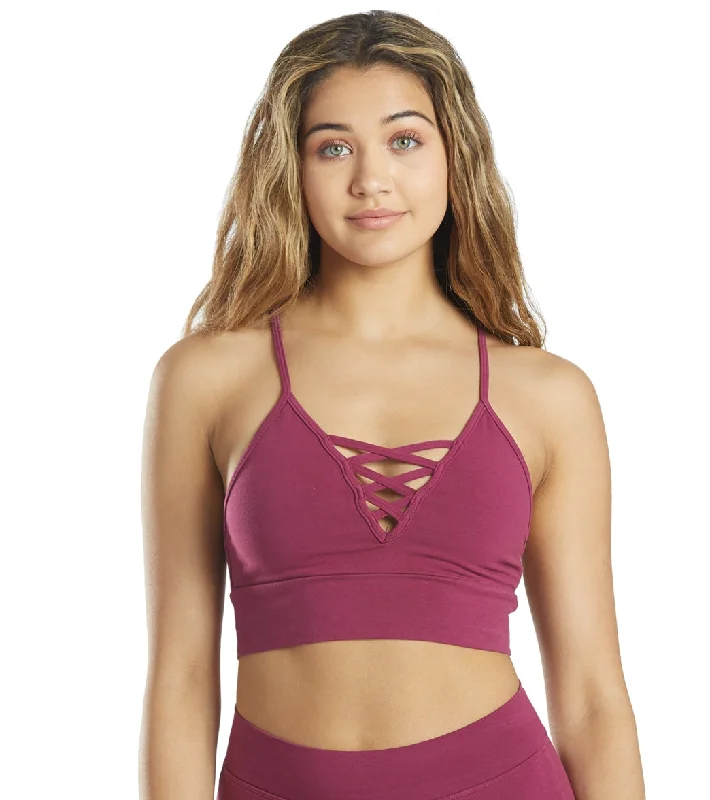 Padded sports bra – Sports bra with soft, removable padding for extra comfort and shape.Padded sports bra – Sports bra with soft, removable padding for extra comfort and shape.Hard Tail Lattice Yoga Bra Top Boysenberry Padded sports bra – Sports bra with soft, removable padding for extra comfort and shape.Padded sports bra – Sports bra with soft, removable padding for extra comfort and shape.Hard Tail Lattice Yoga Bra Top Boysenberry