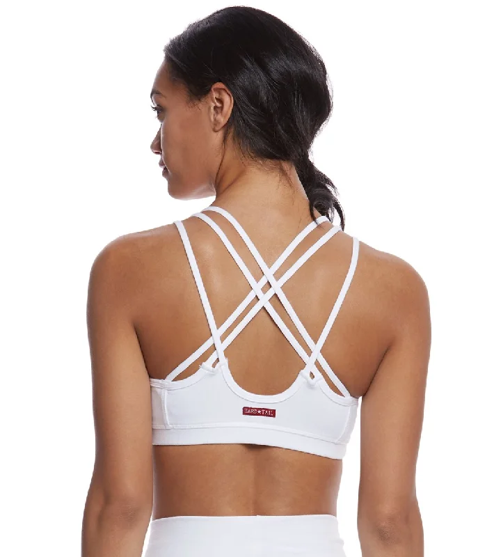 Back-closure sports bra – Sports bra with a hook-and-eye closure at the back for adjustable fit and ease of wear.Back-closure sports bra – Sports bra with a hook-and-eye closure at the back for adjustable fit and ease of wear.Hard Tail Tonal Strappy Bra White Back-closure sports bra – Sports bra with a hook-and-eye closure at the back for adjustable fit and ease of wear.Back-closure sports bra – Sports bra with a hook-and-eye closure at the back for adjustable fit and ease of wear.Hard Tail Tonal Strappy Bra White