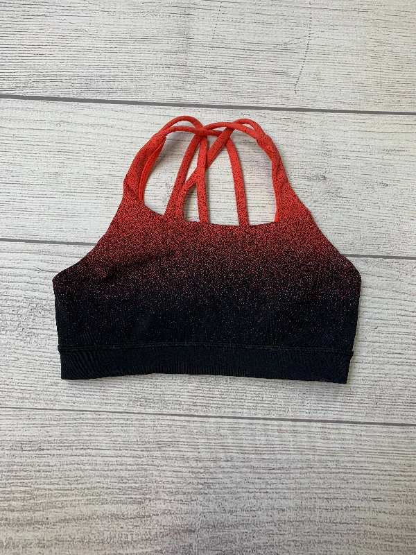 Back-closure sports bra – Sports bra with a hook-and-eye closure at the back for adjustable fit and ease of wear.Back-closure sports bra – Sports bra with a hook-and-eye closure at the back for adjustable fit and ease of wear.Red Black Athletic Bra Lululemon, Size 4 Back-closure sports bra – Sports bra with a hook-and-eye closure at the back for adjustable fit and ease of wear.Back-closure sports bra – Sports bra with a hook-and-eye closure at the back for adjustable fit and ease of wear.Red Black Athletic Bra Lululemon, Size 4