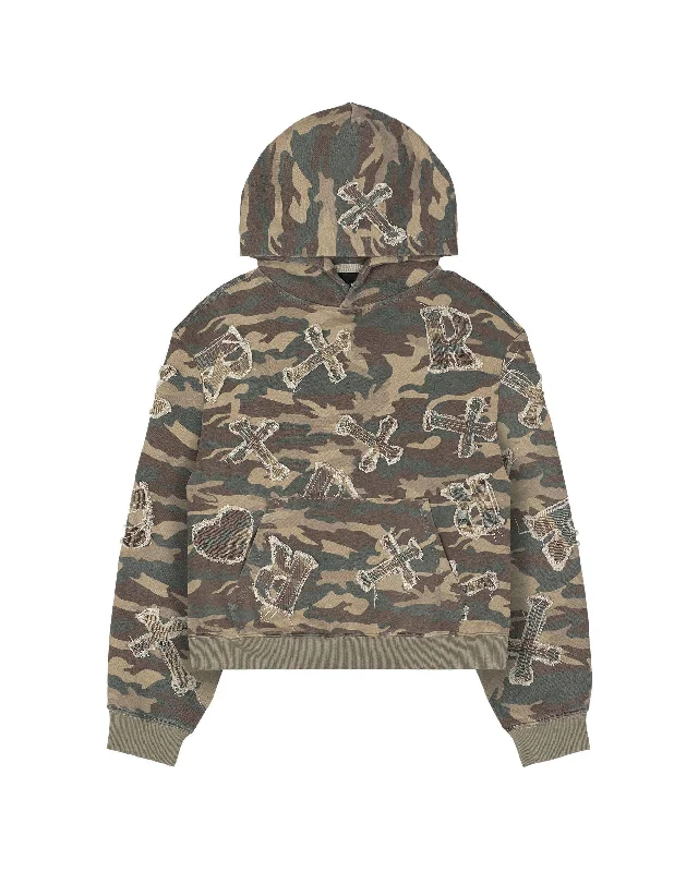 Hooded sweatshirt – Sweatshirt with an attached hood for extra warmth and styleHooded sweatshirt – Sweatshirt with an attached hood for extra warmth and styleCamo Patch Hoodie