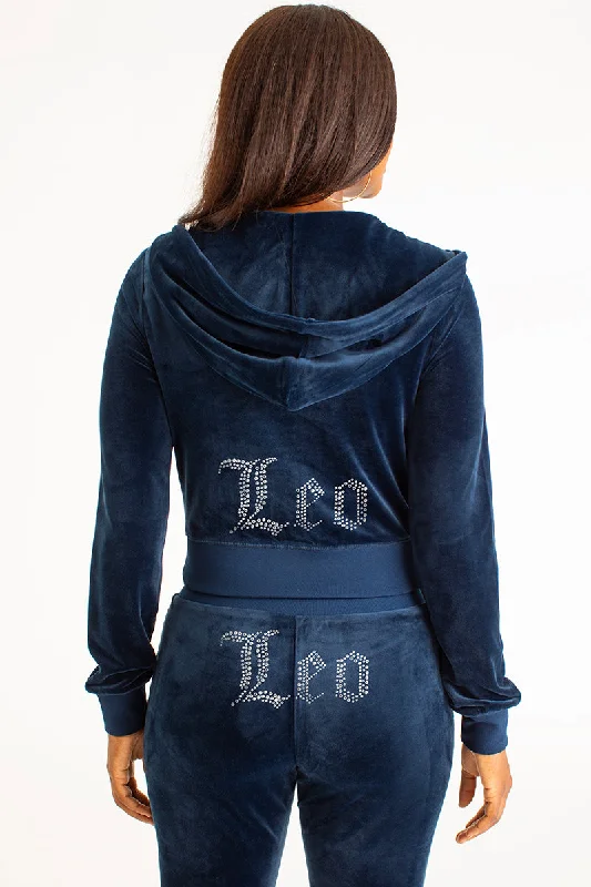 Fleece-lined – Soft, warm interior lining made from fleece materialFleece-lined – Soft, warm interior lining made from fleece materialLeo Big Bling Velour Hoodie Fleece-lined – Soft, warm interior lining made from fleece materialFleece-lined – Soft, warm interior lining made from fleece materialLeo Big Bling Velour Hoodie
