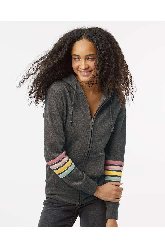 Fleece-lined – Soft, warm interior lining made from fleece materialFleece-lined – Soft, warm interior lining made from fleece materialMV Sport Womens Striped Sleeves Full Zip Hooded Sweatshirt Hoodie - Charcoal Grey Fleece-lined – Soft, warm interior lining made from fleece materialFleece-lined – Soft, warm interior lining made from fleece materialMV Sport Womens Striped Sleeves Full Zip Hooded Sweatshirt Hoodie - Charcoal Grey